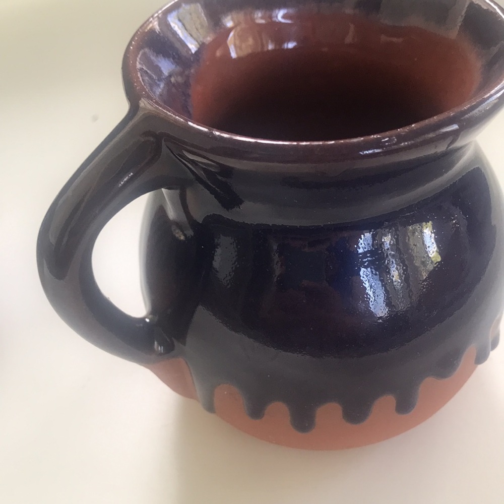 2 Hand made coffee cups mugs Mexican pottery - Picture 6 of 7